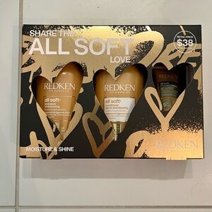 Redken All Soft Hair Shampoo Conditioner Trio Set New